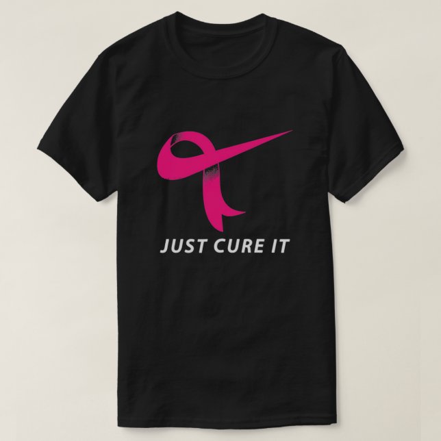 Camiseta Cure It Pink Ribbon Warrier (Diseño del anverso)
