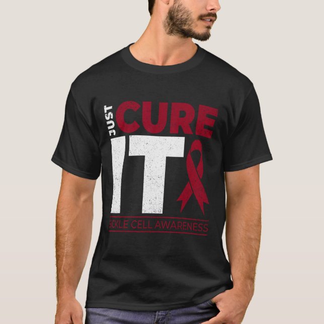 Camiseta Cure It Sickle Cell Anemia Scd Awareness Ribb (Anverso)