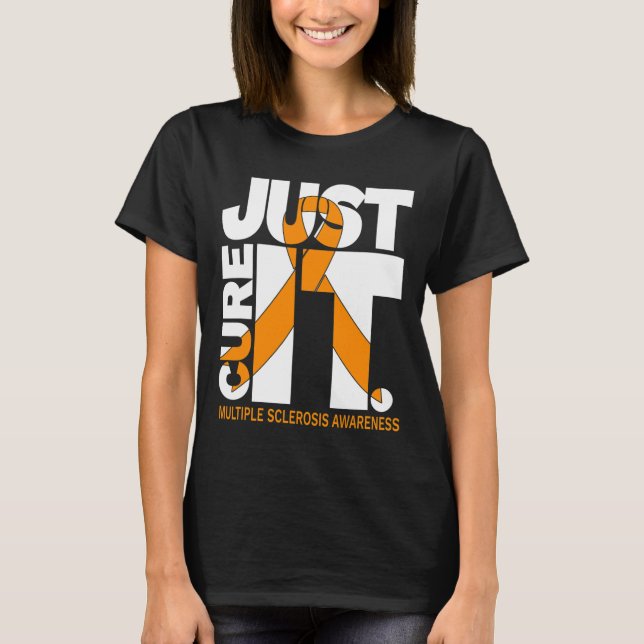 Camiseta Cure la cinta de la esclerosis múltiple (Anverso)