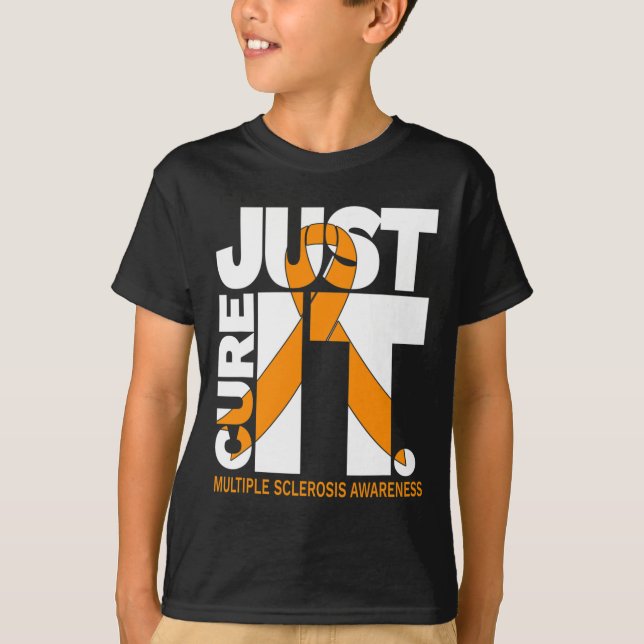 Camiseta Cure la cinta de la esclerosis múltiple (Anverso)