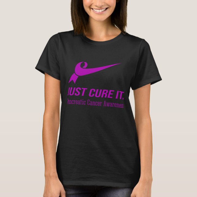 Camiseta Cure La Conciencia Pancreática Sobre El Cáncer (Anverso)