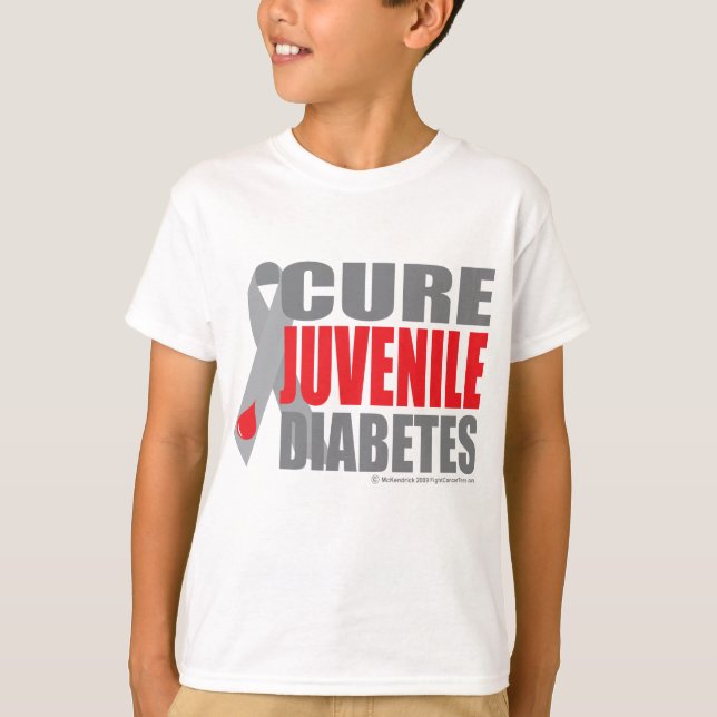 Camiseta Cure La Diabetes Juvenil (Anverso)