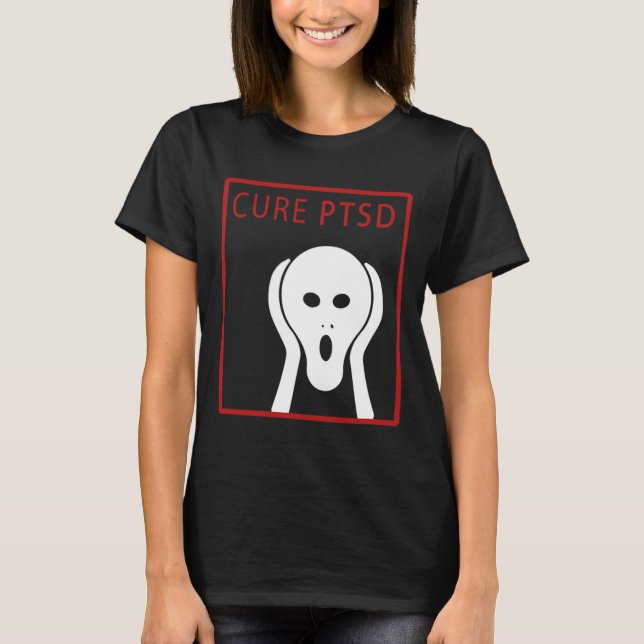 Camiseta Cure Ptsch Awareness 2 Post Traumatic Stress Disor (Anverso)