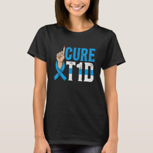Camiseta Cure T1d Diabetes Conciencia Mes Insulina Páncreas