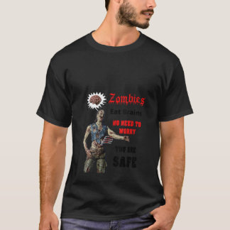 Camiseta Curiosa asusta Zombies comen cerebros Halloween V