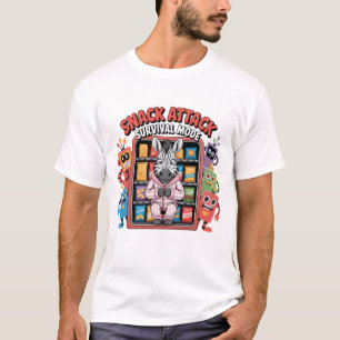 Camiseta Curiosa Audaz Cebra Pajamas Vendedora Máquina