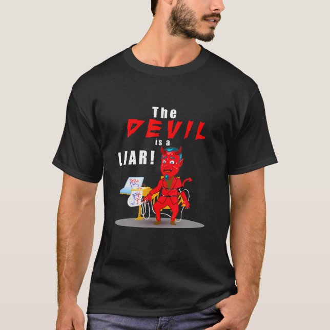 Camiseta Curiosa Biblia Cristiana Versos El Diablo Es Un Me (Anverso)