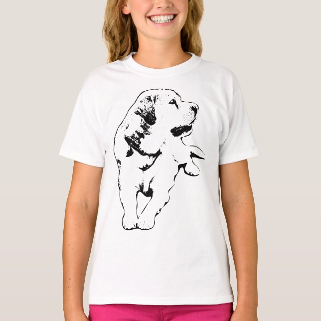 Camiseta Curiosa Calma - Retrato lateral (Anverso)