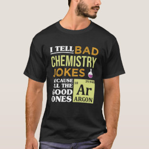 Camiseta Curiosa ciencia Argón Chistes periódicos de quí