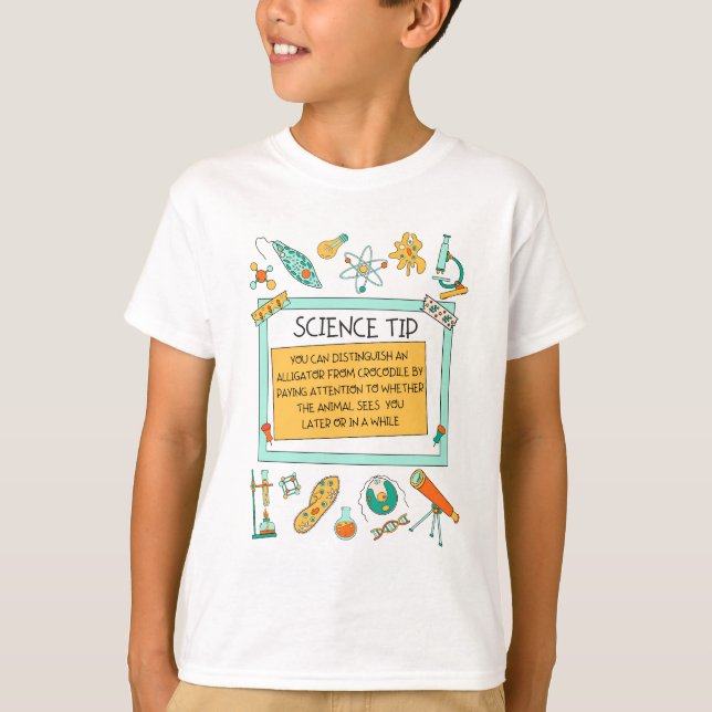 Camiseta Curiosa ciencia del lagarto de cocodrilos (Anverso)