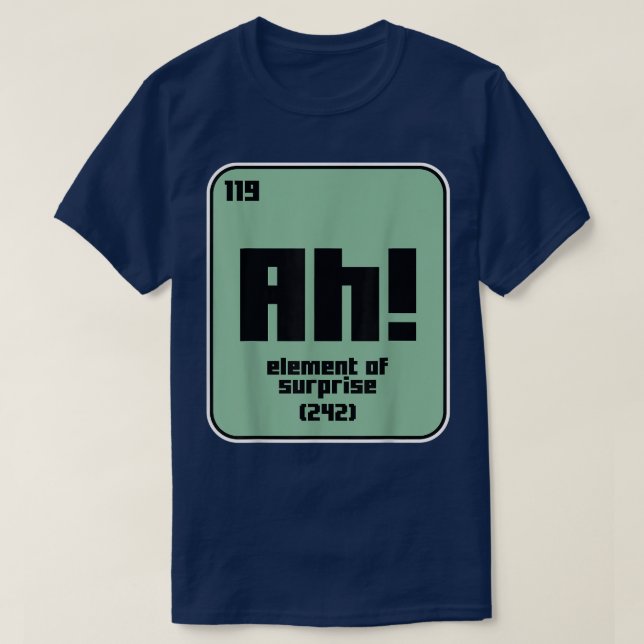 Camiseta Curiosa Ciencia Química Motivación Nerd Elemento G (Diseño del anverso)