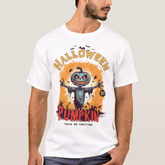 Camiseta Curiosa de calabaza de Halloween