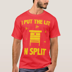 Camiseta Curiosa de la apicultura Bee Hive Split 1