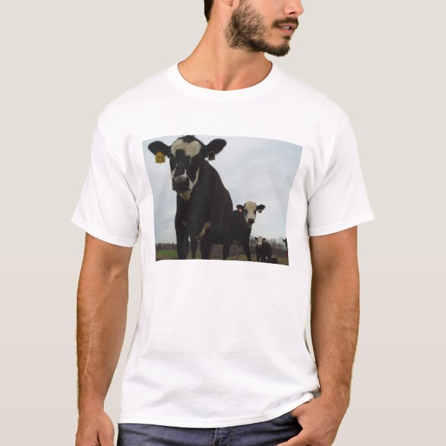 Camiseta curiosa de las vacas 2 (Anverso)
