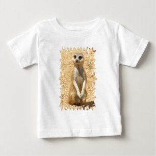 Camiseta curiosa del bebé de Meerkat