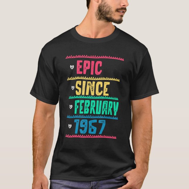 Camiseta Curiosa Epic Desde Febrero De 1967 55º Cumpleaños  (Anverso)
