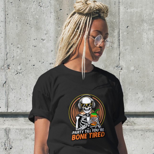 Camiseta Curiosa Fiesta de Skeleton Dinosaur Shirt (Subido por el creador)