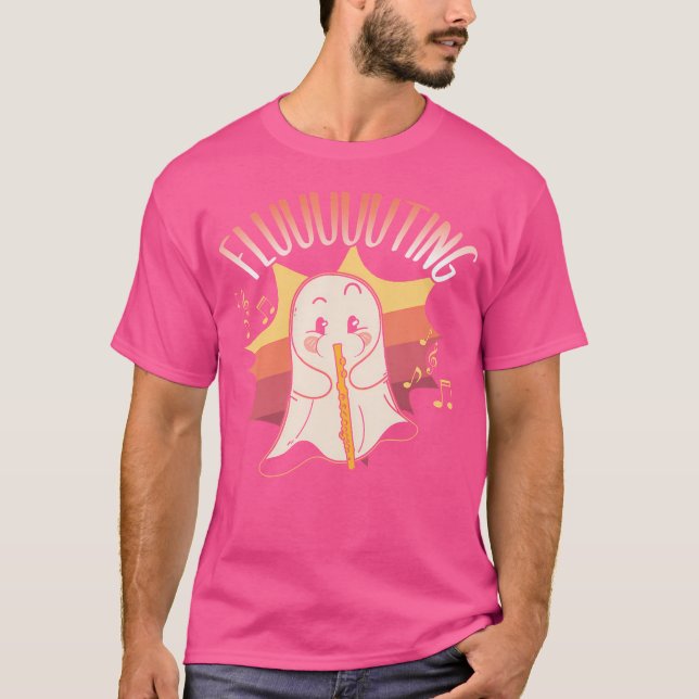 Camiseta Curiosa flauta fantasma de Halloween (Anverso)