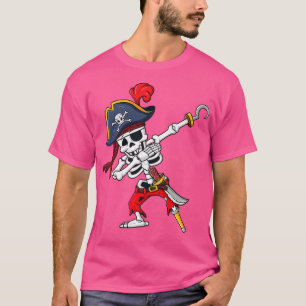 Camiseta Curiosa Halloween Dabbing Pirate Skeleton gracioso