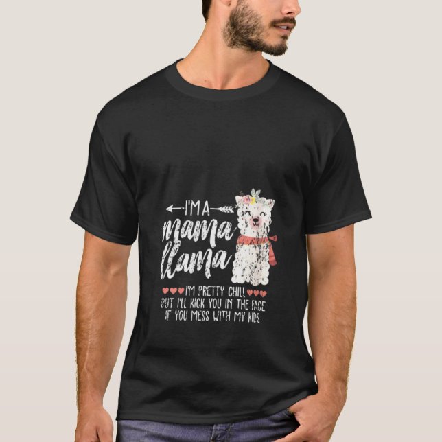 Camiseta Curiosa Llama Chica Mamá Mamá Amor Feo C (Anverso)