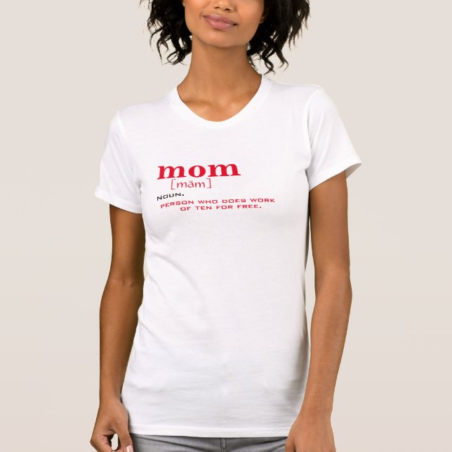 Camiseta Curiosa Mamá TShirt - Definición de diccionario sa (Anverso)