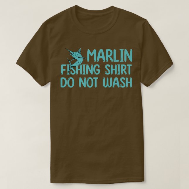 Camiseta Curiosa Marlin Equipo De Pesca No Lavar Pescado De (Diseño del anverso)