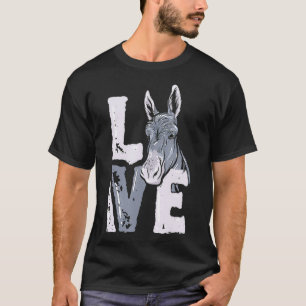 Camiseta Curiosa mula animal de burro amor burros