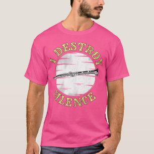 Camiseta Curiosa Música Clarinet Destruyo El Silencio Para