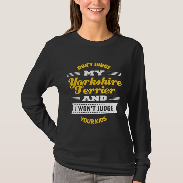 Camiseta Curiosa Novedad Yorkshire Terrier Dog Tshirt (Anverso)