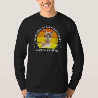 Camiseta Curiosa Pesca Alpaca My Gear Fisherman Pun Angler