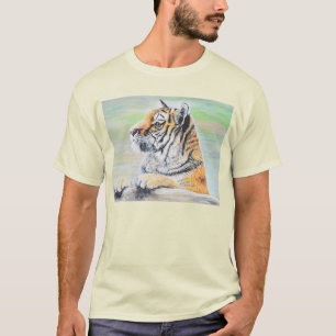 Camiseta Curiosa pintura de tigres