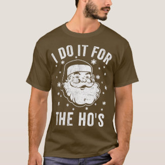 Camiseta Curiosa Santa Cláusula lo hago por el Hos Santa