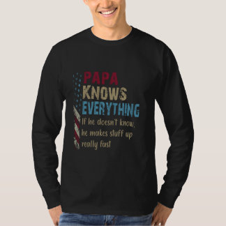 Camiseta Curiosa Shirt Papa lo sabe todo - Regalo del abuel