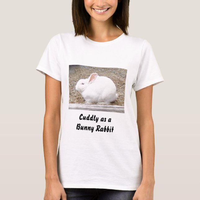 Camiseta Curiosamente Bunny Blanco (Anverso)