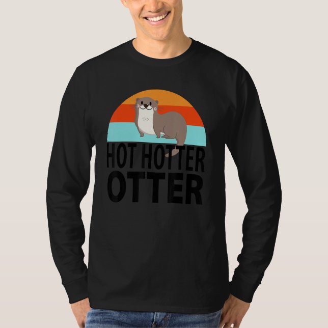 Camiseta Curiosamente caliente Otter Otter Love Saying Fish (Anverso)