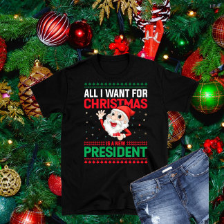 Camiseta Curiosamente dulce nuevo presidente Navidades cami