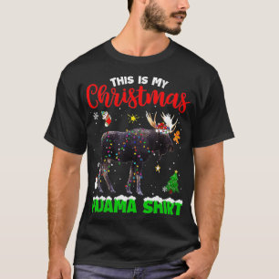 Camiseta Curiosamente, Estos Son Mis Navidades Pajama Moose