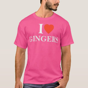 Camiseta Curiosamente me encantan los Gingers Corazón Rojo