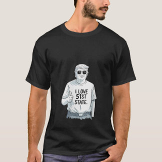 Camiseta Curiosas mujeres Trump I Love 51st USA State Canad