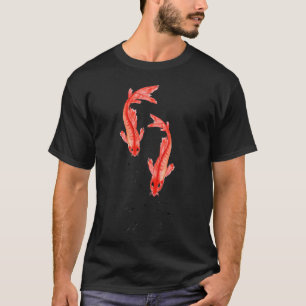 Camiseta Curiosidad pintada a mano. pez y renacuajo