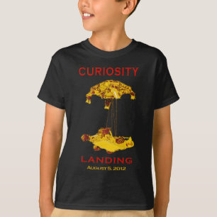 Camiseta Curiosidad Rover que aterriza el logotipo del