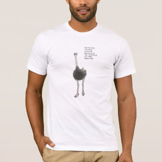 Camiseta curiosidades de la avestruz