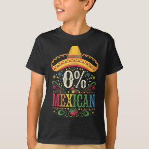 Camiseta Curioso 0% Mexicano Cinco De Mayo Fiesta Sombrero
