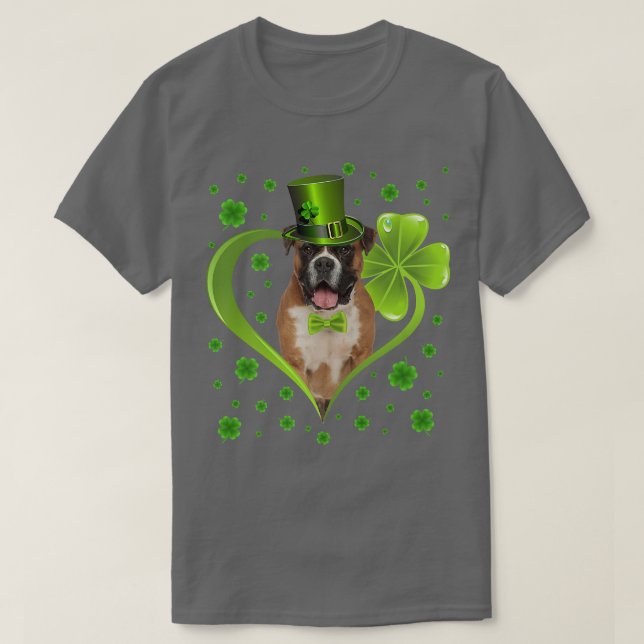 Camiseta Curioso cachorro Shamrock Boer Dog St  (Diseño del anverso)