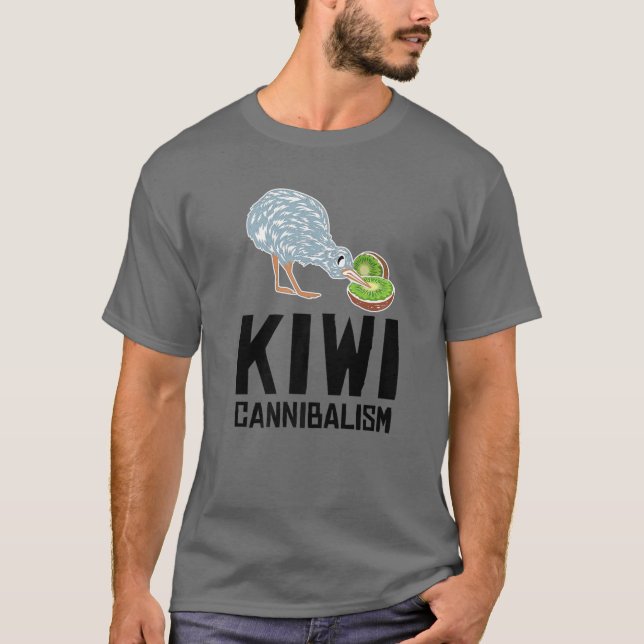 Camiseta Curioso Canibalismo De Regalo De Pájaro Kiwi Para  (Anverso)