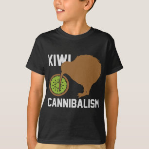 Camiseta Curioso Cannibalismo Kiwi Bird Cannibalístico Gif