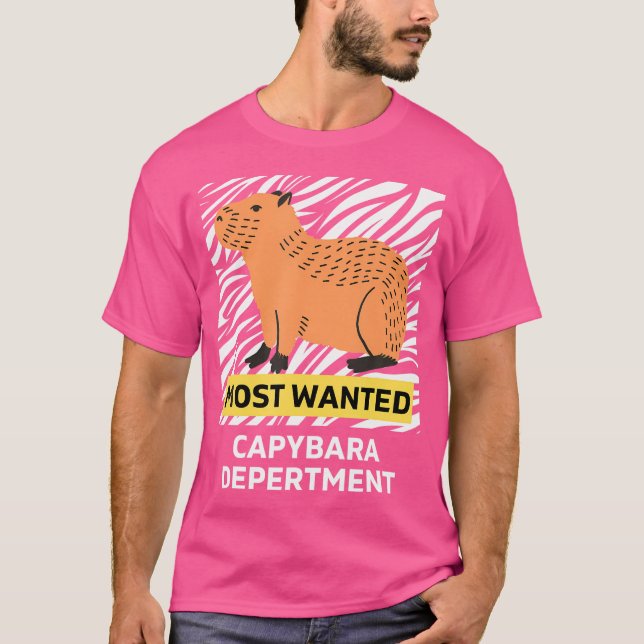 Camiseta Curioso Capibara Más Buscado (Anverso)