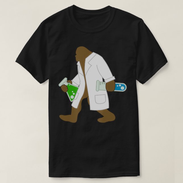 Camiseta Curioso científico Test Tube Beaker Lab Coat Scien (Diseño del anverso)