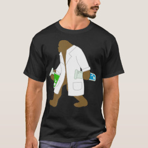 Camiseta Curioso científico Test Tube Beaker Lab Coat Scien