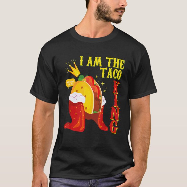 Camiseta Curioso Cinco De Mayo Tee Soy El Taco King Dow (Anverso)